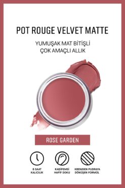BOBBI BROWN Pot Rouge Velvet Matte - Çok Amaçlı Mat Bitişli Krem Allık & Ruj - Rose Garden
