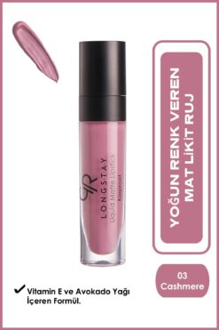Golden Rose Longstay Liquid Matte Lipstick No: 03 Cashmere Rose - Likit Mat Ruj
