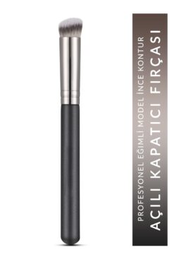 Muggio Premium Açılı Kapatıcı, İnce Kontur Makyaj Fırçası