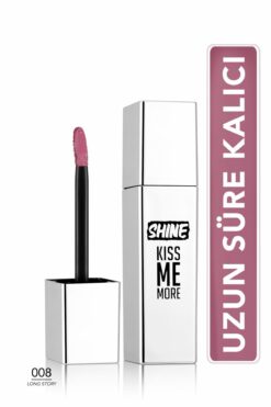 Flormar Kalıcı Parlak Likit Ruj (AÇIK MOR) - Shine Kiss Me More Lls - 008 Long Story - 8682536083812