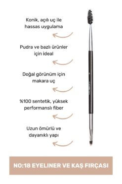 Muson No:18 Eyeliner Ve Kaş Fırçası