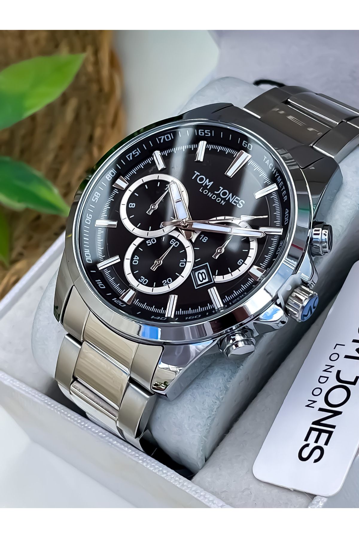 Tom Jones Orijinal Çelik Erkek Kol Saati Ve Bileklik Hediyeli - Görsel 2