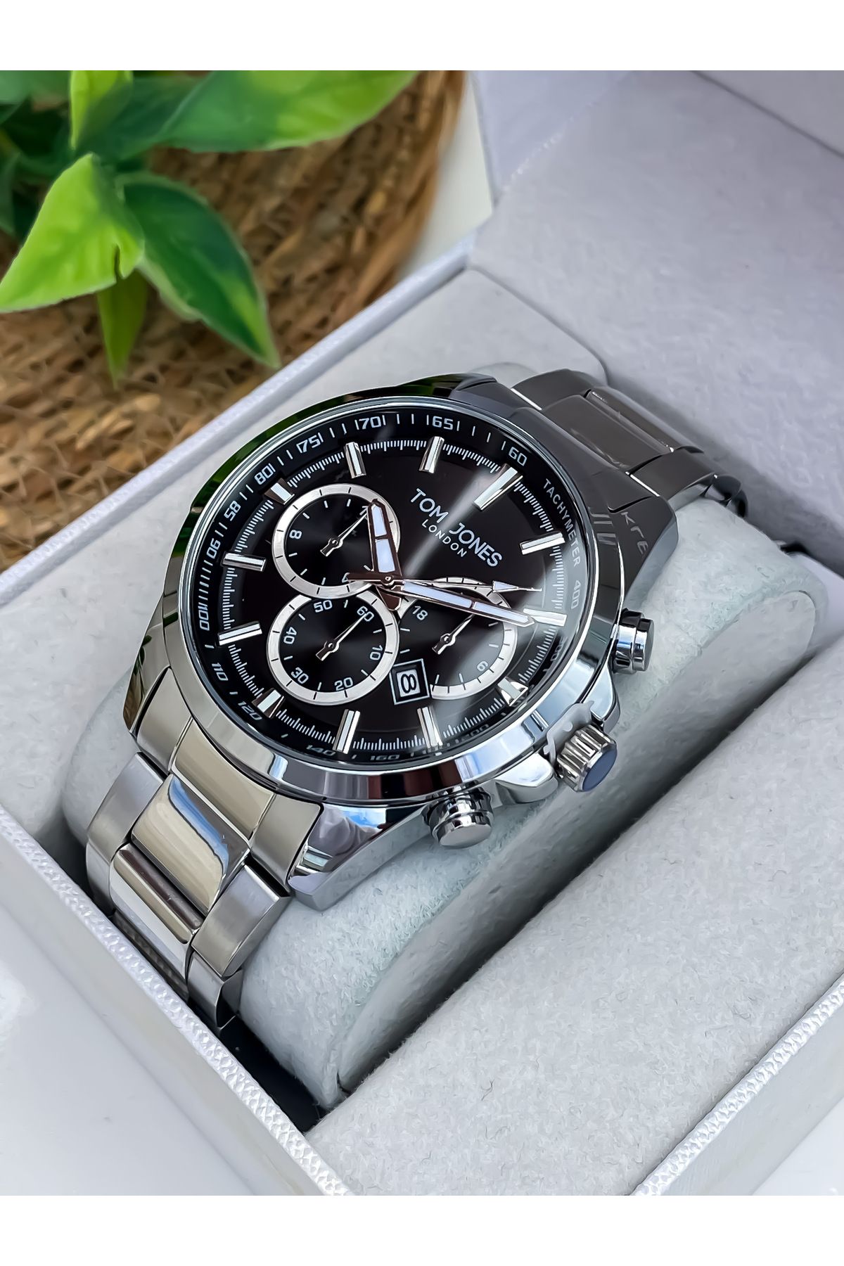 Tom Jones Orijinal Çelik Erkek Kol Saati Ve Bileklik Hediyeli - Görsel 3