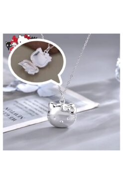 sleyshop Hello Kitty Açılabilir Kedi Kapaklı Kolye