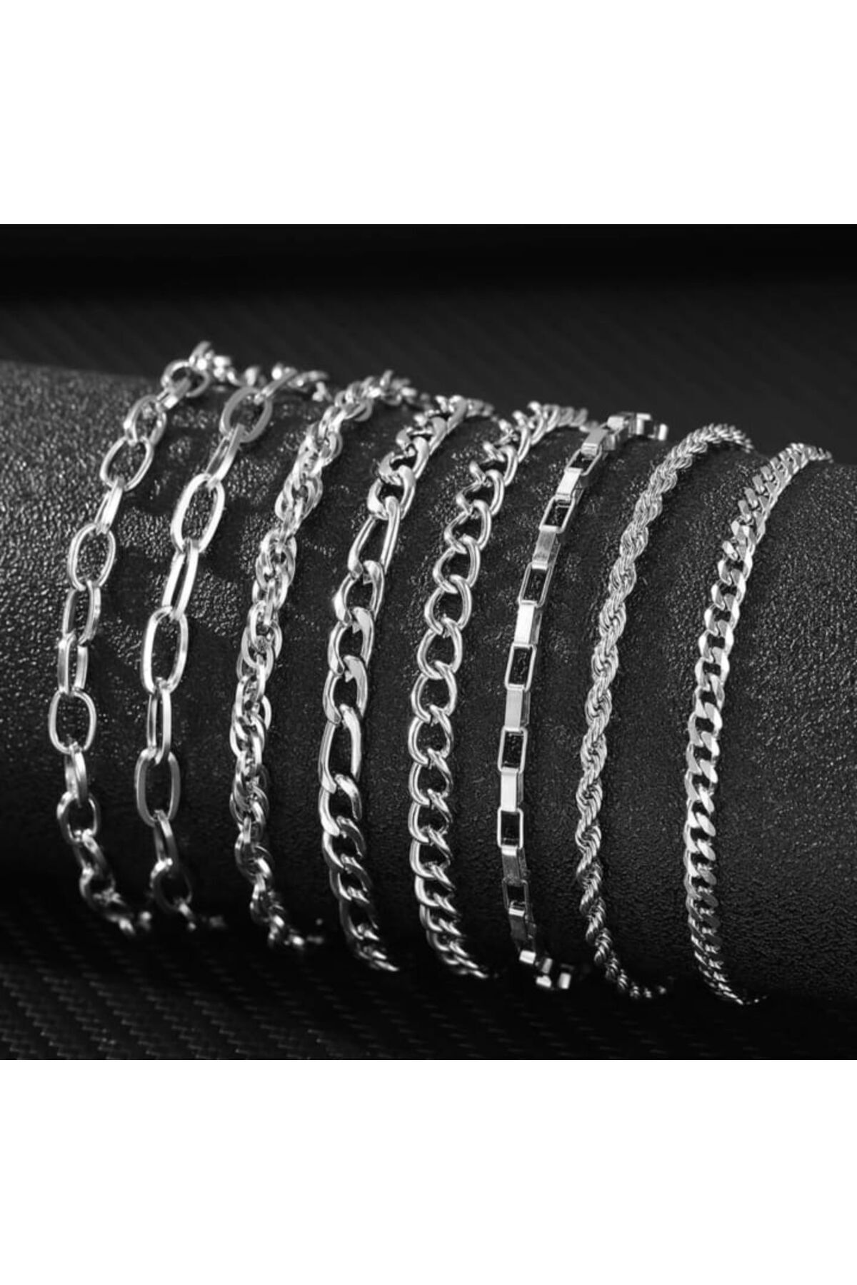 monalisatoka Gümüş 8'Li Bileklik Seti