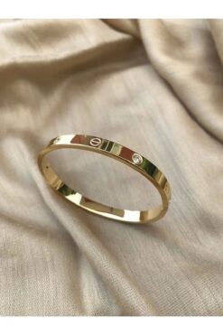 Genel Markalar Cartier Model Cartier Model Kalın 316l Çelik Altın Rengi Bileklik Kcrtrts12