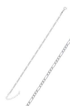 Söğütlü Silver Gümüş Figaro Zincir Bileklik Sgtl10516rodaj