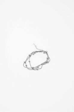 Opia JEWELRY ÇELİK ÜÇLÜ DORİKA GÜMÜŞ RENK KARARMAZ BİLEKLİK