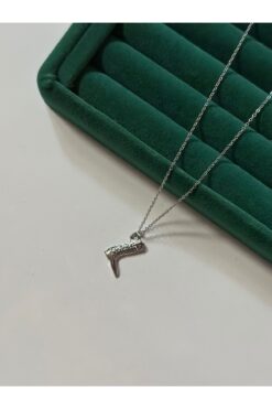 MİOSA %100 Çelik Rodyum Kaplama Kovboy Botu Çelik Kolye