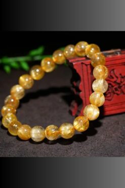 NBS Beautiful Naturel Stones Sitrin ( Para ,bereket Ve Bolluk Titreşimi Yayar ) Doğal Taş Bileklik 8 Mm Aa Özel Seri