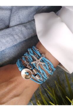 ZeynDesign Deniz Yıldızı Süet Wrap Dolama Bileklik