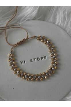vi store vi jewelry Asansörlü Çift Renk Dorika Bileklik