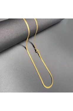 Siya Silver Kararmaz Çelik İtalyan Zincir Kolye - 45 cm/3mm