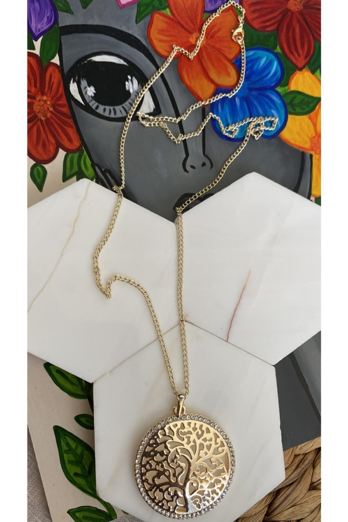 AychaAksesuar Hayat Ağacı Uzun Kolye