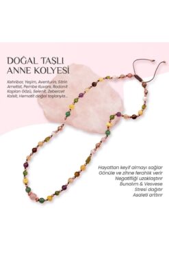 OSMANLI DOĞAL TAŞ Anne Doğal Taş Kolye-selenit-hematit-kalsit-kaplan Gözü-sitrin-ametist-yeşim-kehribar-aventurin-pemb