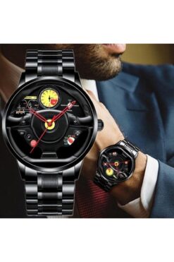 İSTLİV Jant Modeli Siyah Renk Erkek Kol Saati