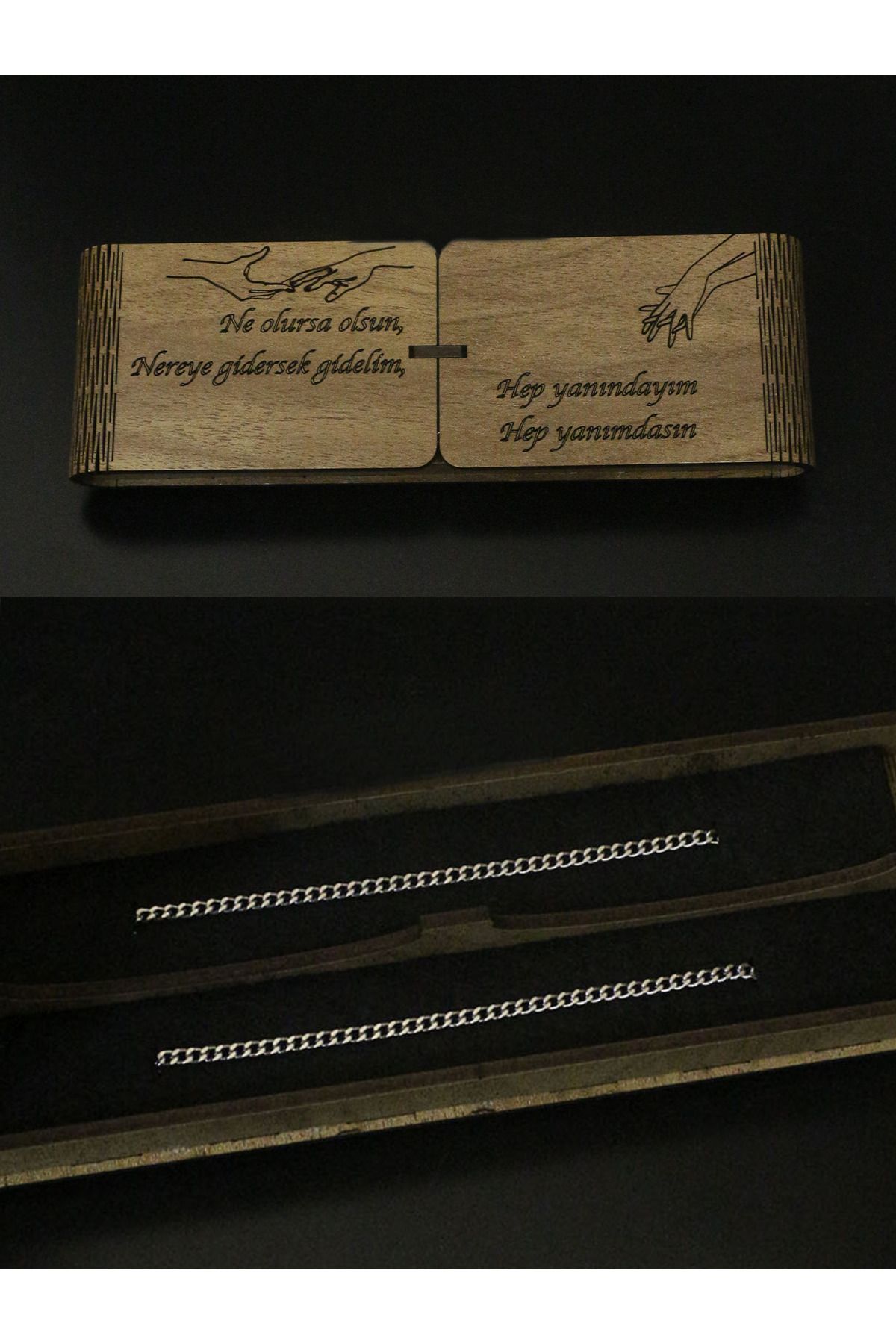 Dukkanka 2'li Sonsuz Aşk Sevgili Çift Bilekliği Paslanmaz Çelik Özel Hediye Kutulu