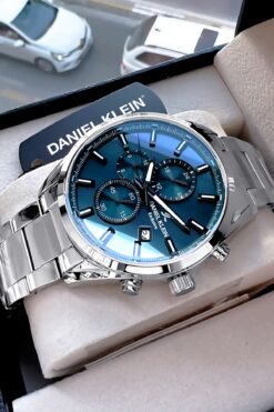 Daniel Klein Exclusive Erkek Kol Saati 3 Atm Su Geçirmez Gümüş Renk Çelik Kordon Hediye Bileklik Dke2044c1