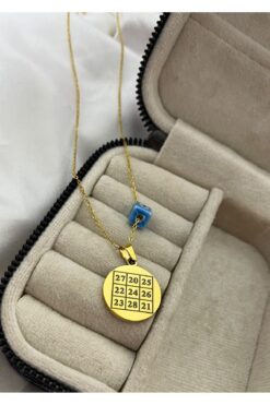 MerveninYaziAtolyesi Kubera Yantra Gold Plaka Çelik Kolye (Para Mıknatısı)