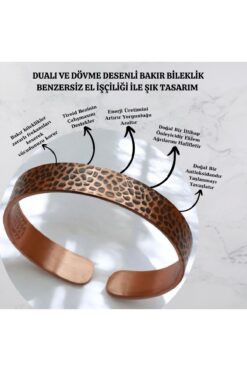 YEMEN ZIRHI "dualı Dövmeli Bakır Bileklik - Şık Ve Ruhani Tasarım