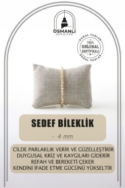 OSMANLI DOĞAL TAŞ Sedef 4mm Doğal Taş Bileklik