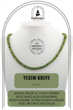 OSMANLI DOĞAL TAŞ Yeşim 6 mm Dizi Doğal Taş Kolye