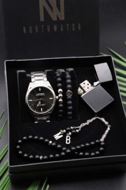 Northwatch Erkek Kol Saati Kişiye Özel Anahtarlık Ve Bileklik Set
