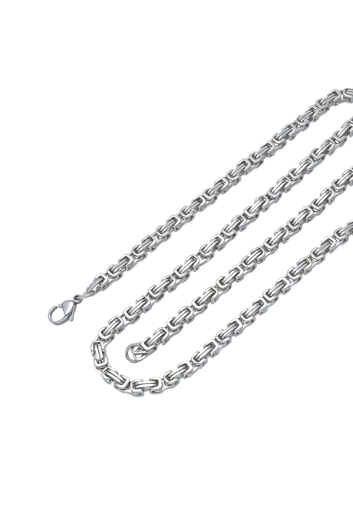 Chavin 4 Mm. 60 Cm. Kral Çelik Erkek Zincir Gri Renk As62-4