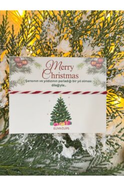 Eliya Clips Marteniçka Ipli 2025 Yılbaşı Kartlı Hediyelik Yılbaşı Yeniyıl Noel Ip Şans Bileklik