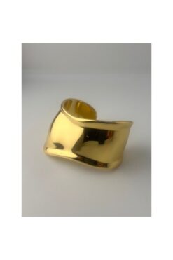 Butik Gold Moda Kalın Kıvrımlı Pinterest Std Beden Çelik Kelepçe Bileklik