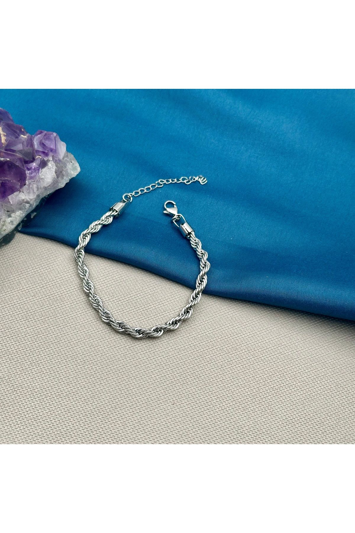 Opia Takı & Aksesuar Çelik Burgu Silver Bileklik