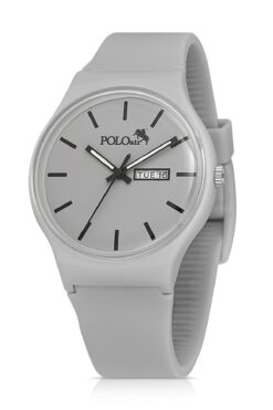 Polo Air Spor Unisex Silikon Kordon Gün Ay Takvimli Kol Saati Gri Renk PL-1555B3x