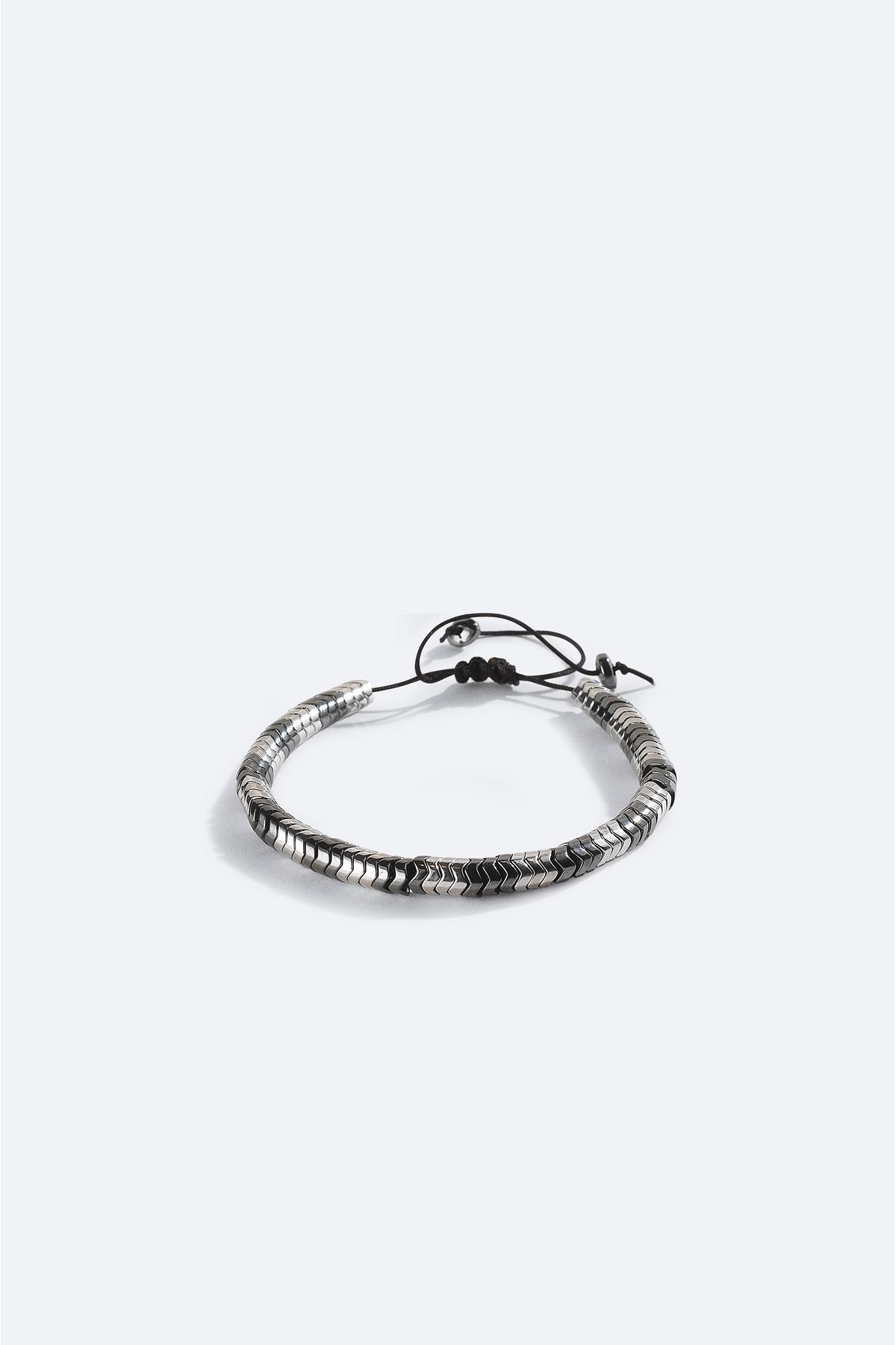 Avva Erkek Antrasit Hematit Taşlı Bileklik A42y9608