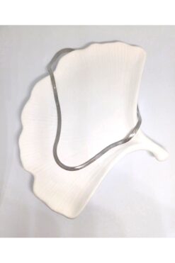 Rosa Juliet Kalın İtalyan Zincir Kolye - Paslanmaz Çelik, 45 cm, Gümüş Renk Unisex