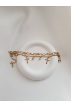minnejewelry Çelik Haçlı Bileklik