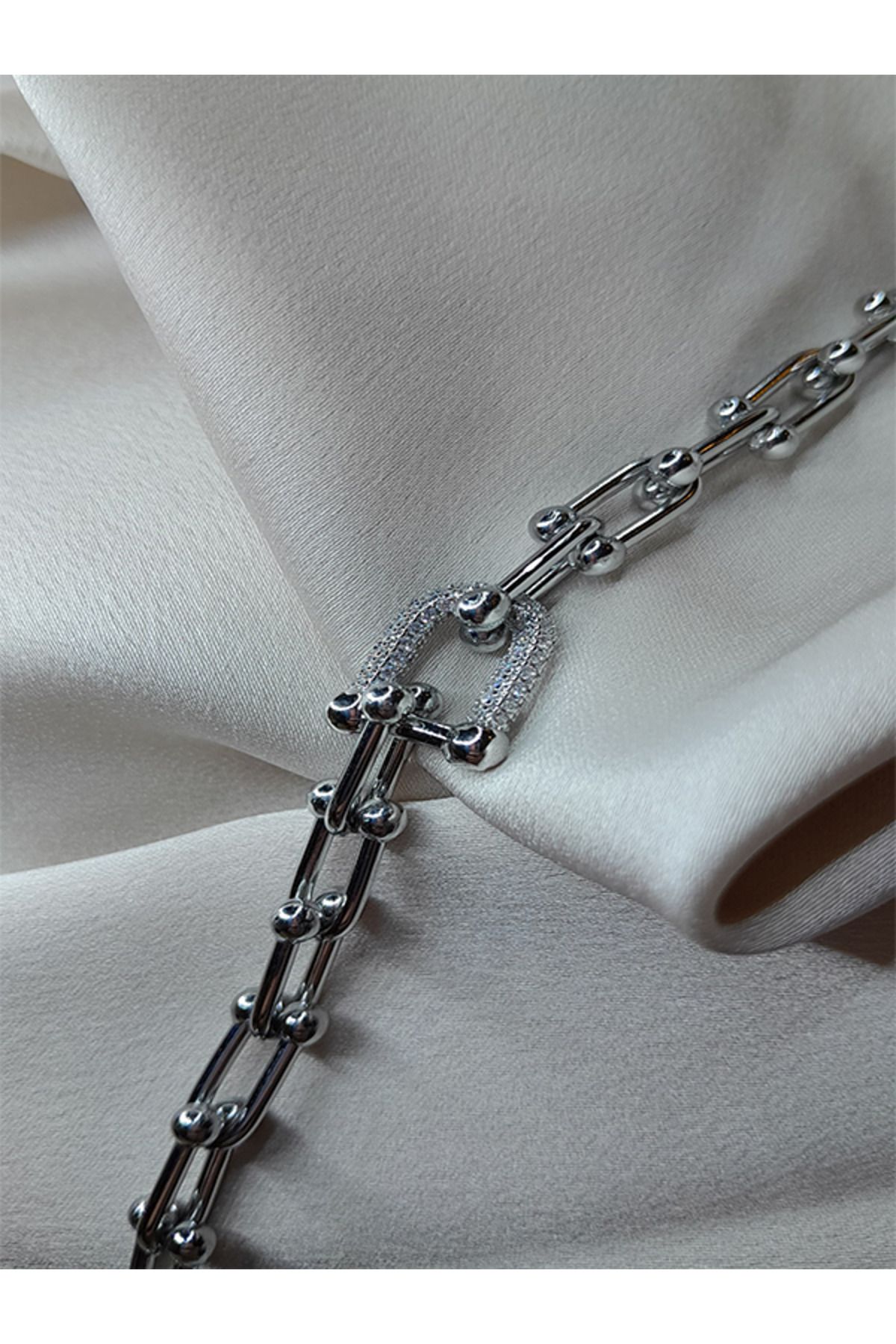 fiore fashion Tiff Marka Gümüş Renk Çelik Bileklik