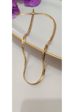 DİDAMACCESSORİES EZME ZİNCİR KOLYE GOLD ÇELİK 45-5cm