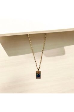 Jewerly vintage tarot gold çelik kolye