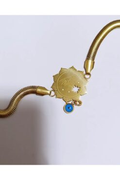 DİDAMACCESSORİES KALIN ZİNCİRLİ BULUT DETAYLI GOLD BİLEKLİK