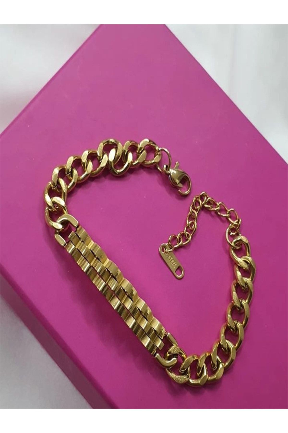 fiore fashion UNISEX Stainless Rolex Klasik Zincir Kordon Tip Çelik Bileklik