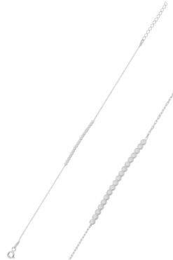 Söğütlü Silver Gümüş rodyumlu zirkon taşlı su yolu bileklik SGTL12320RODAJ