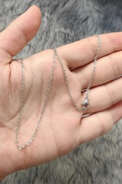 NehirTaş Sertifikalı Kararmayan Alerji Yapmayan Çelik Kolye Zinciri