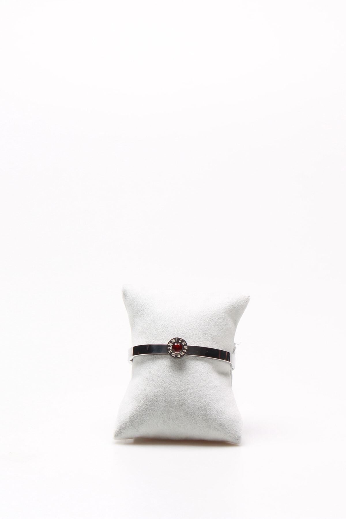 Chantaky Paslanmaz Çelik 4 Taşlı Gümüş Renk Bileklik