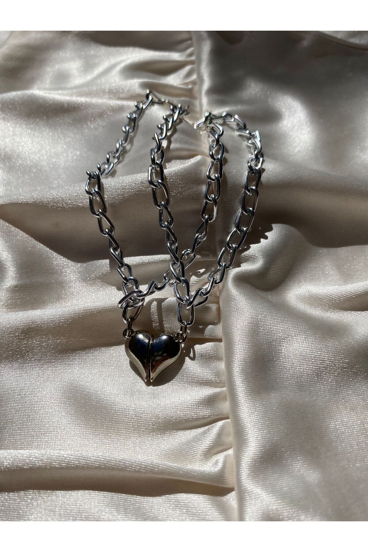 ZEHAAVM Kalp Mıknatıslı Çift Sevgili Bilekliği