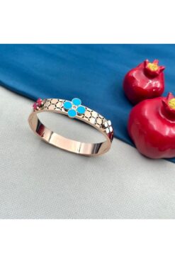 Opia Takı & Aksesuar Çelik Rose Mineli Kelepçe Bileklik