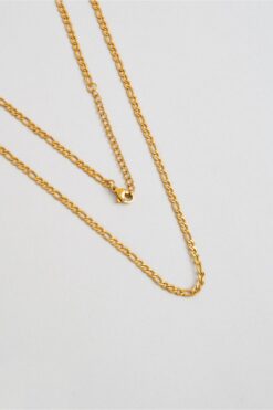 So CHIC... Klasik Sarı Kaplama Çelik Erkek Kolye