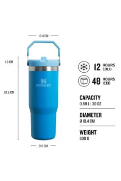 Stanley Iceflow Flip Straw Tumbler 30oz/0,89lt Azure Termos