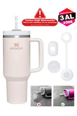 Stanley Quencher 1,18 Pipetli Termos Uyumlu 1 Set 3 Parça Şeffaf Sızdırmaz Set Aksesuar