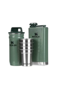 Stanley Adventure Çelik Shot Gri Bardak ve Yeşil Matara Seti