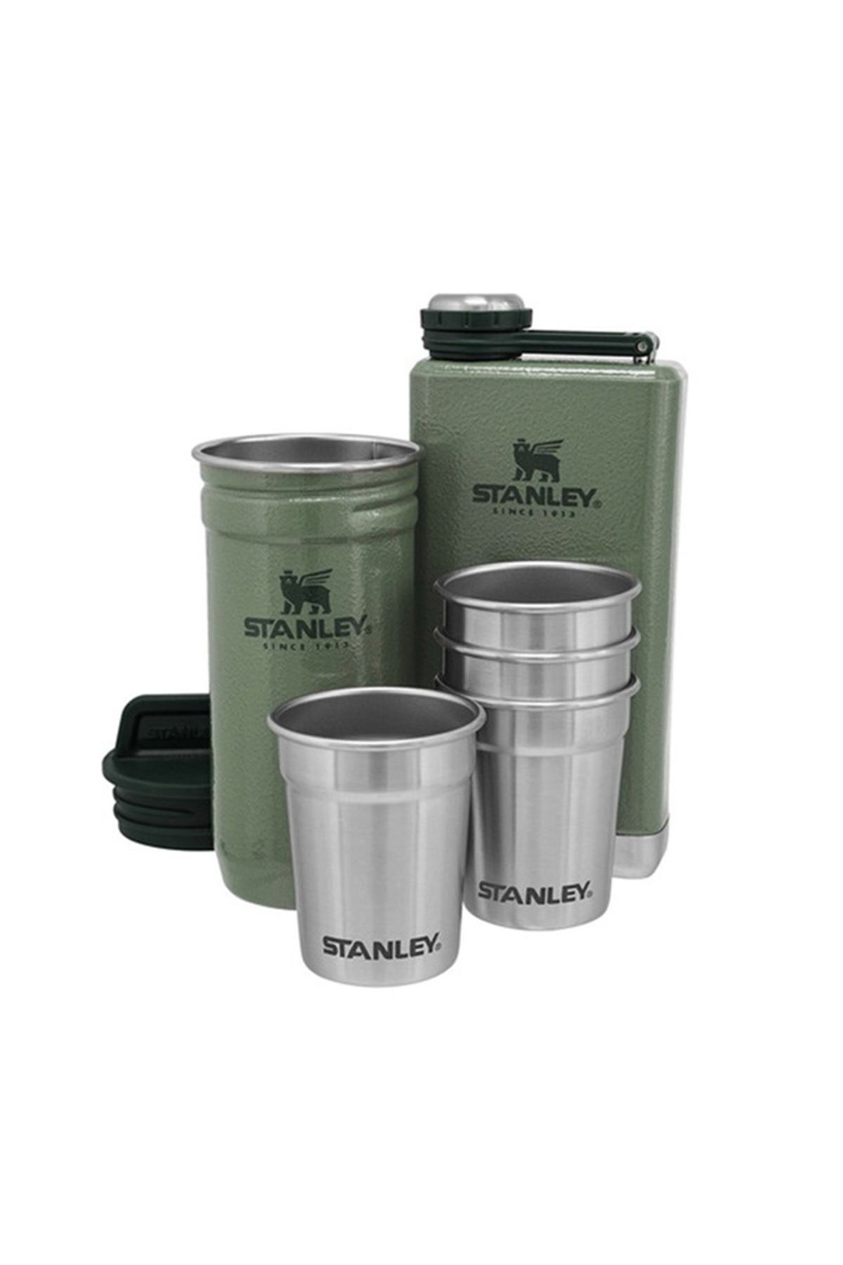 Stanley Adventure Çelik Shot Gri Bardak ve Yeşil Matara Seti - Görsel 2